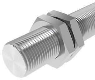 LANBAO LR12XCF02LUM-E2 Индуктивный датчик 2 мм, цилиндрический, заподлицо, 15…30 DC, 0…10 V, никелированная латунь, разъем M12, IP67