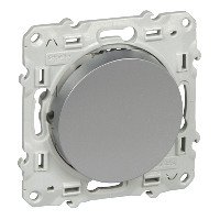 ODACE ПЕРЕКЛЮЧАТЕЛЬ 1-клавишный, 10 АХ, 250 В, сх. 6, АЛЮМИНИЙ