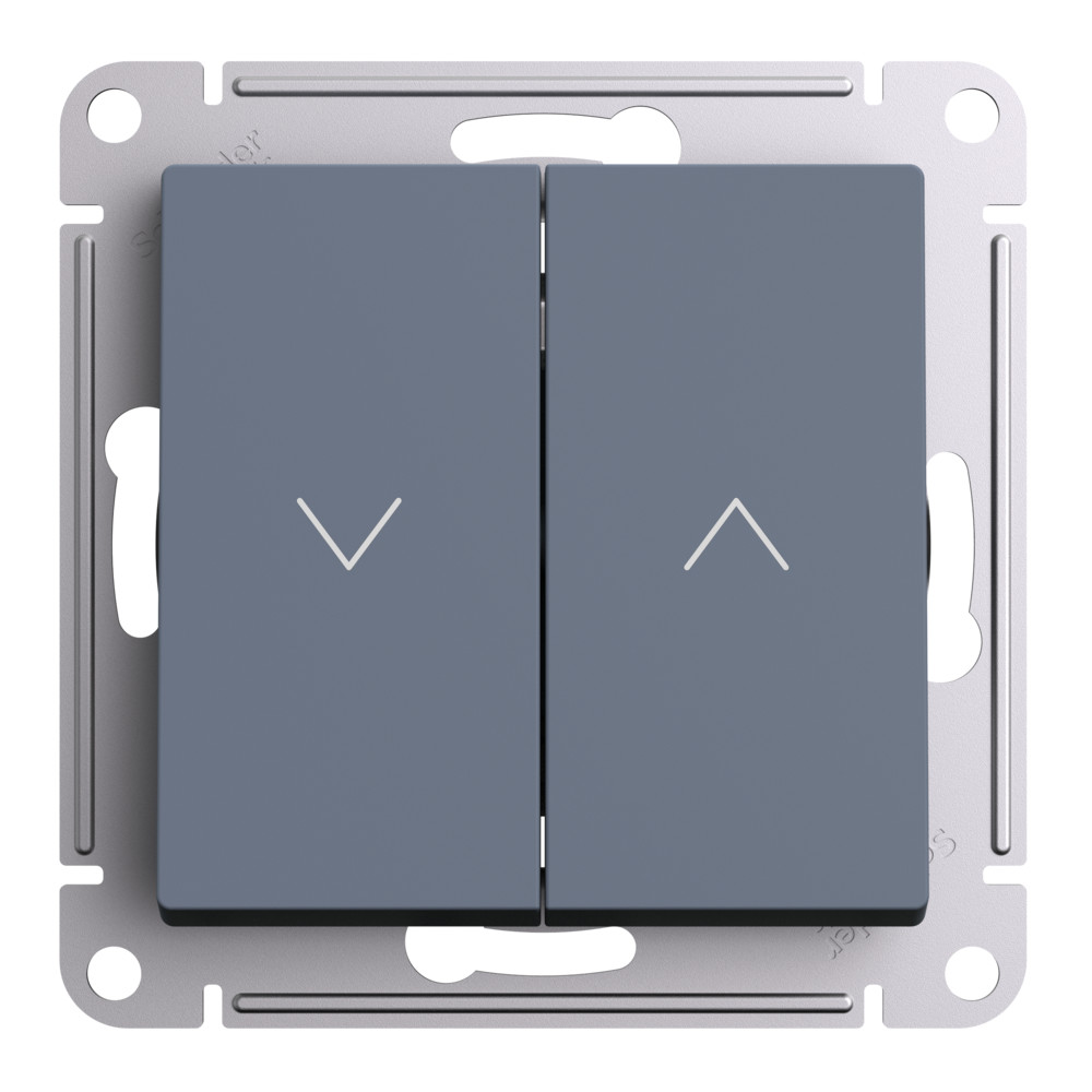 ATLASDESIGN 2-клавишный ВЫКЛЮЧАТЕЛЬ ДЛЯ ЖАЛЮЗИ, сх.4, 10А, механизм, ГРИФЕЛЬ