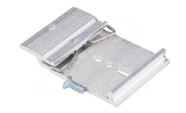 Фиксатор алюминиевый на DIN-рейку 35мм, 63x39мм (05FPA063039)