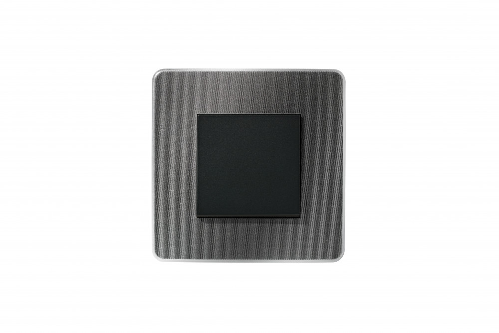 UNICA STUDIO рамка 1-постовая, НИКЕЛЬ/антрацит