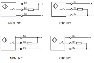 LANBAO LE12SN04DNO индуктивный датчик 27,8x12x7,1 NPN NO Sn=4мм кабель 2м
