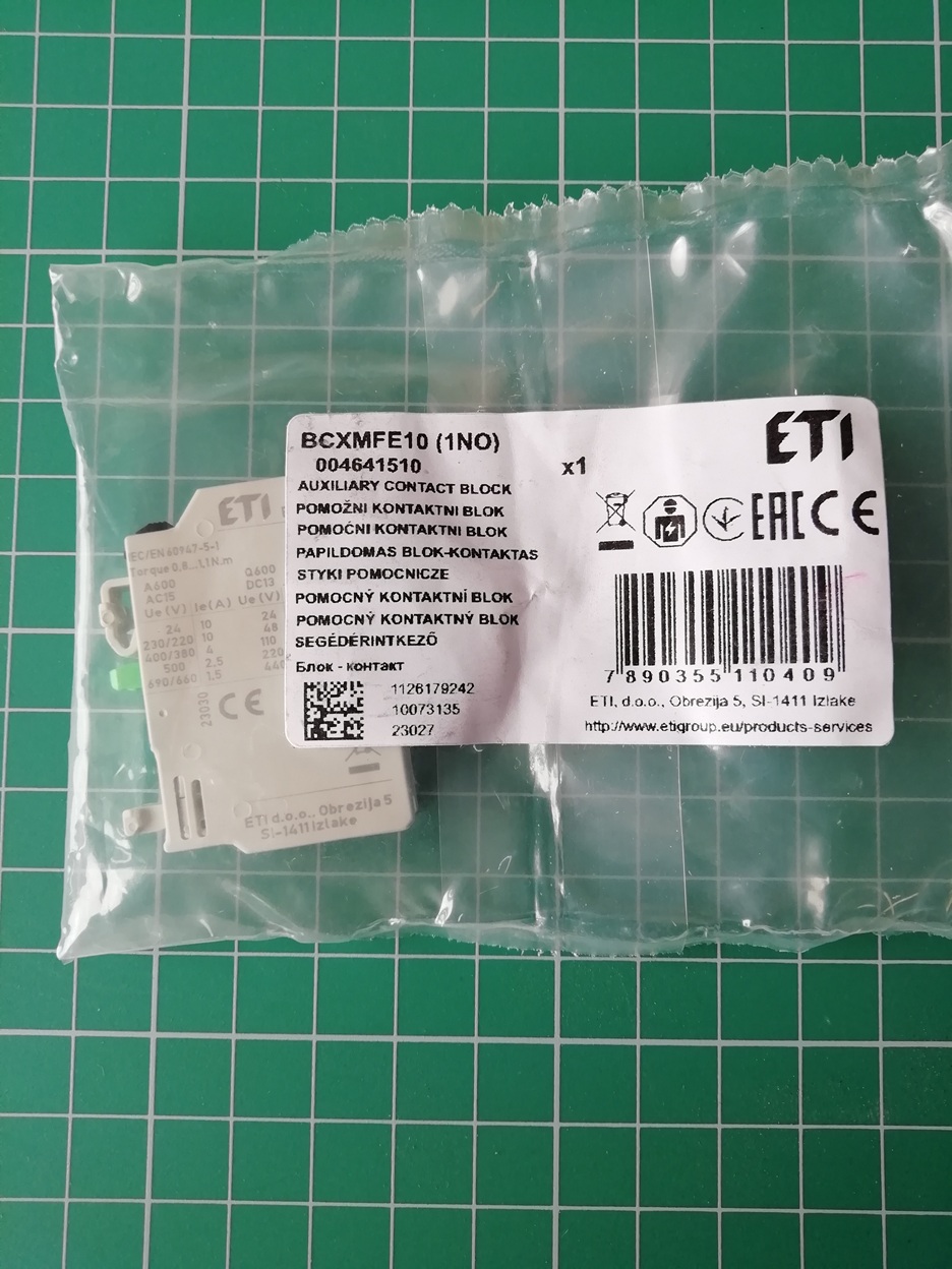 Блок контакт BCXMFE10 (1NO) фронтальный