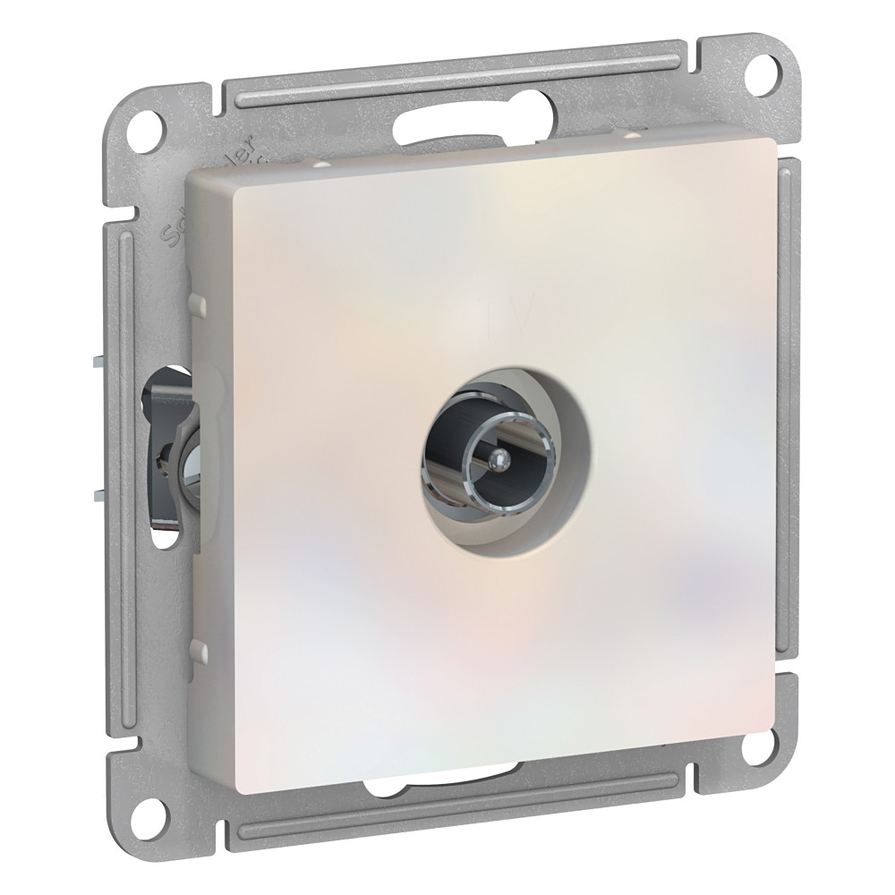 ATLASDESIGN TV РОЗЕТКА проходная 4дБ, механизм, ЖЕМЧУГ