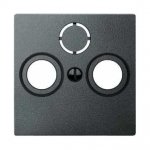 MERTEN ЦЕНТР.ПЛАТА двойной/тройной антенной розетки TV+FM+SAT , АНТРАЦИТ, SM