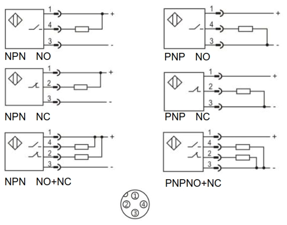 LANBAO LR18XBF05DNR-E2 индуктивный датчик M18x51мм NPN NO/NC Sn=5мм, разъем М12