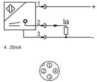 LANBAO LR12XCF02LIUM-E2 Индуктивный датчик М12х73мм 0-10В+0-20мА Sn=2мм разъём М12