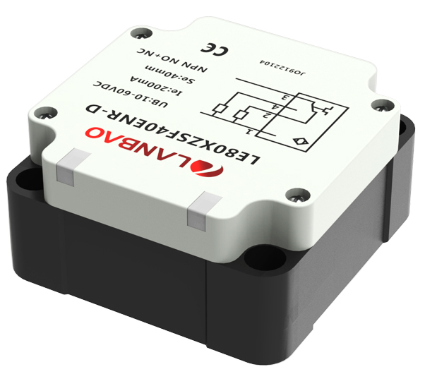 LANBAO LE80XZSN50LI4M-D индуктивный датчик 40x80x104мм 4-20мА Sn=50мм, клеммы