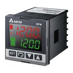 DTK 4848 C01 Температурный контроллер, два дисплея, размер 48x48мм, Аналоговый выход по току: 4-20 мА, питание 100-240VAC, 1 аварийный выход