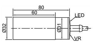 LANBAO CQ32XSCF15AK-T1 Емкостной датчик M32 Sn=15мм NO+NC Кабель 2м