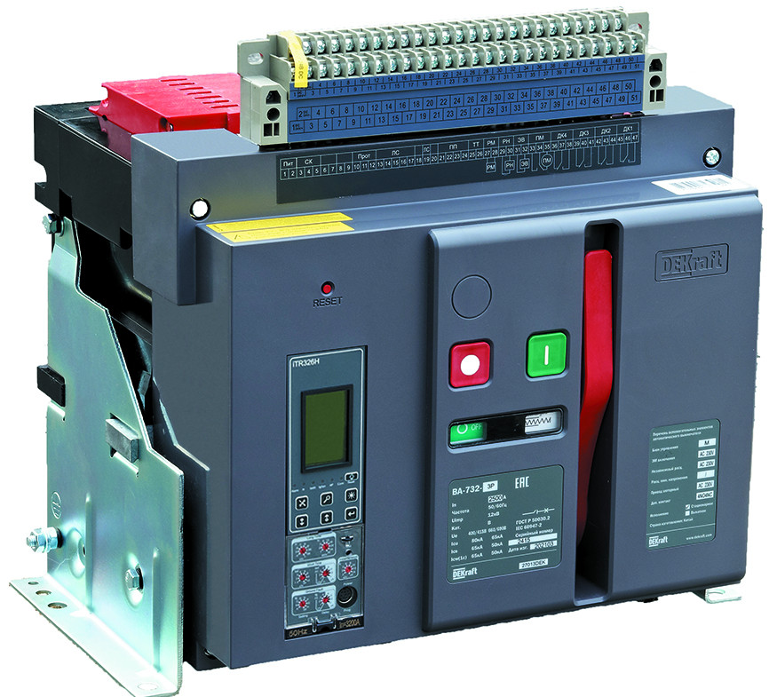 Воздушный авт. выключатель стационарный 3P 2500А 80кА расцепитель Н ВА-732