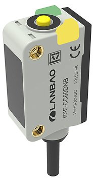 LANBAO PSE-CM3DPB оптический датчик 32,5x20x10,6мм PNP NO/NC Sn=3м (D-тип TOF) кабель 2м