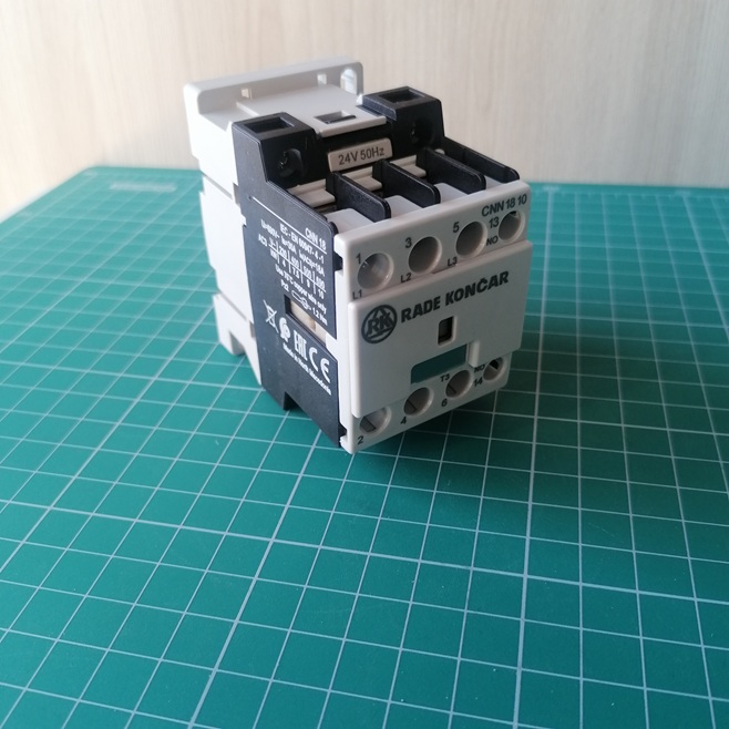 Контактор CNN 18 10 24V 50Hz, 3P, 18A/(30A по AC-1), 7.5kW(400VAC), 24VAC, 1NO