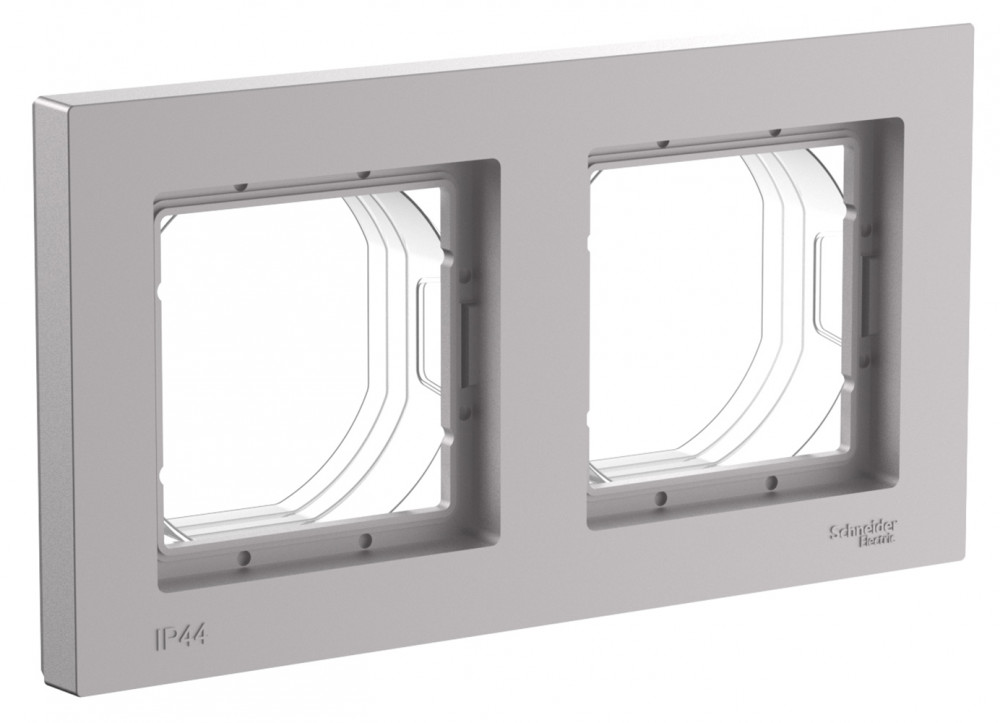 ATLASDESIGN AQUA 2-постовая РАМКА, IP44, АЛЮМИНИЙ
