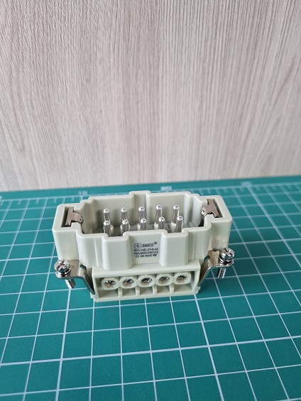 Вставка контактная, размер H10B, тип вилка, 10P+PE, 16A, 500V, винтовой зажим