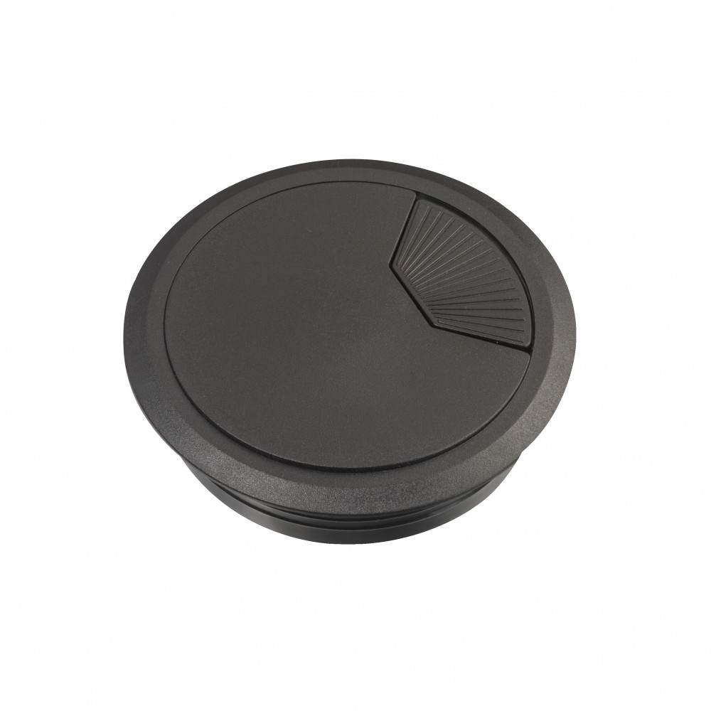 Unica System+ КАБЕЛЬНЫЙ ГРОММЕТ D80 мм ПЛАСТИК ЧЕРНЫЙ, комплект из 2х штук