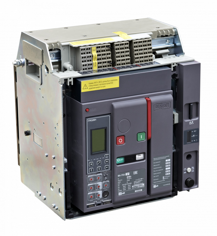 Воздушный авт. выключатель выкатной 3P 800А 50кА расцепитель Н ВА-751