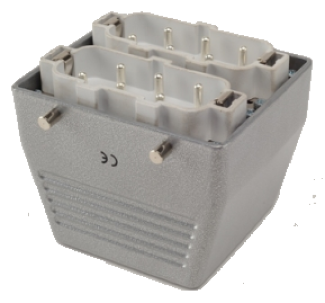 Кожух со штепселем металлический, 12 полюсов, 35A, верхний ввод (PG 21), IP65 EBM612FU30