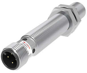 LANBAO LR12XCF02LUM-E2 Индуктивный датчик 2 мм, цилиндрический, заподлицо, 15…30 DC, 0…10 V, никелированная латунь, разъем M12, IP67