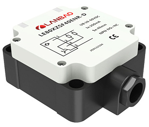 LANBAO LE80XZSN70SBBY-D индуктивный датчик 80x40x98мм 2-х проводной NO+NC Sn=70мм клеммы