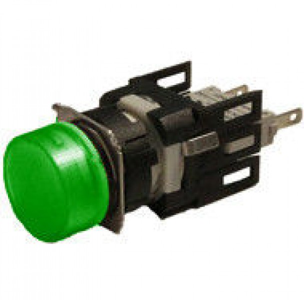 Сигнальная арматура 16 мм, круглая 12-24 AC/DC зелёная