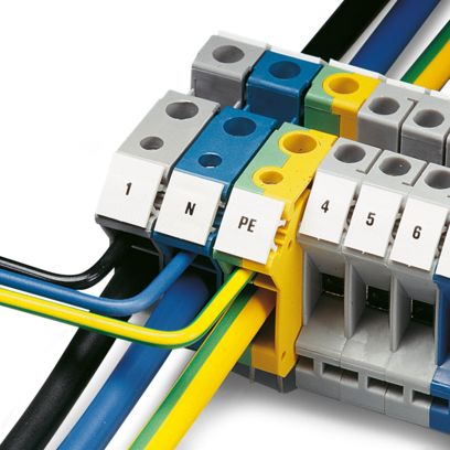 Клемма проходная UK 10-TWIN /10,2mm, винтовая, 3 присоед., 10(max 16)mm2, 57A, 800V, серая