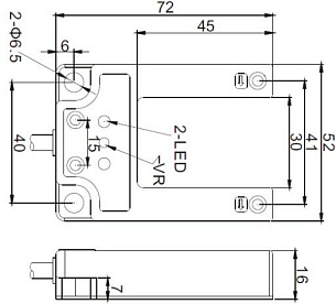 LANBAO PU30-TDPB вилочный оптический датчик 30мм PNP NO/NC кабель 2м