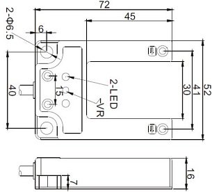 LANBAO PU30-TDPB вилочный оптический датчик 30мм PNP NO/NC кабель 2м