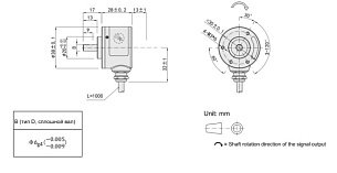 LANBAO ENI38S6-6E5000H-T2 энкодер ?38 сплошной вал 6мм 5000имп/об HTL/PUSH PULL 8-30DC кабель 2м