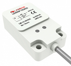 LANBAO LE68SN25DPO индуктивный датчик 40x20x68 Sn=25мм PNP NO кабель 2м