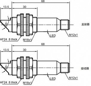 Оптический датчик LANBAO PR18GS-TM20DNO-E2