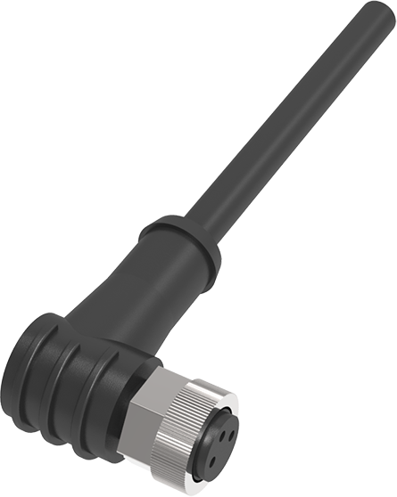 LANBAO QE8-N3G10 угловой разъем M8 3pin с кабелем ПВХ 10 м