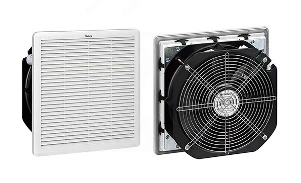 Вентилятор с фильтром SFF сдвижной 48Вт, 550м3/ч, 230VAC, габариты 320x320x95мм, вырез 291x291мм, IP54, RAL7035