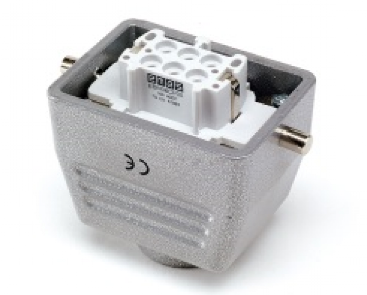 Кожух с гнездом металлический, 6 полюсов, 16A, верхний ввод (PG 16), IP65 EBM06PU30