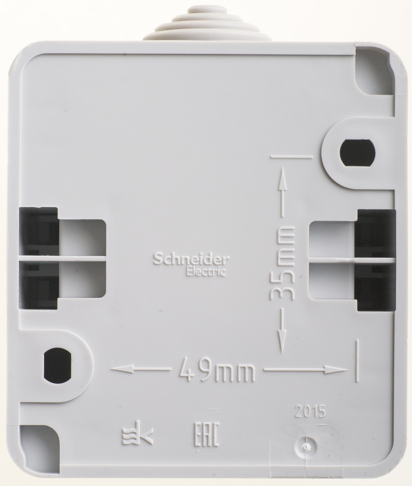 ЭТЮД IP44 О/У 2-клавишный ВЫКЛЮЧАТЕЛЬ 10 АХ, СЕРЫЙ