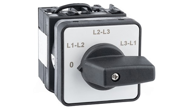 Переключатель вольтметра UKT0-2-15920/E, 20A, тип 0-LL (0-линейное), на дверь, фронт IP65