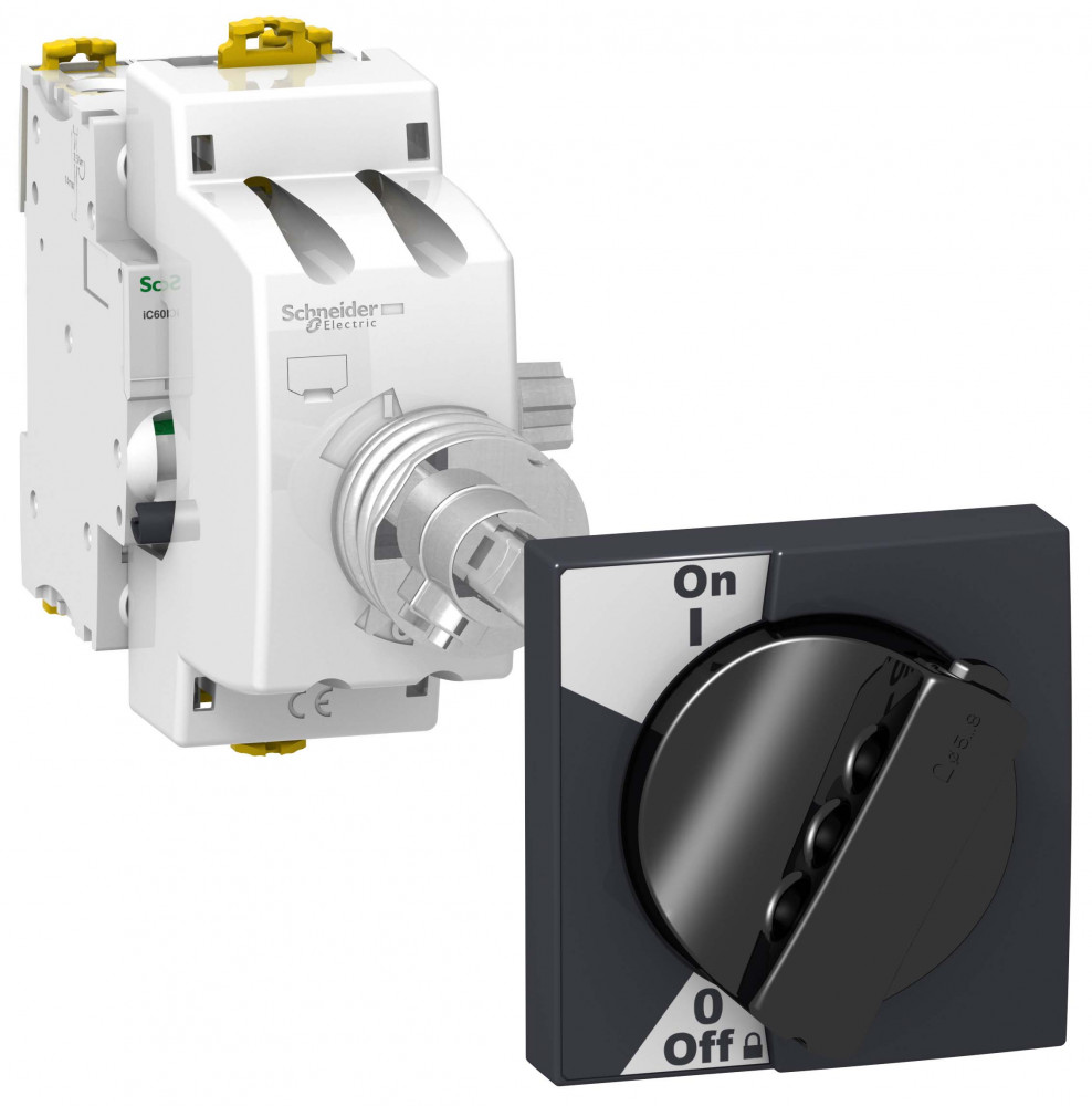 ДЛ-Acti9 Поворотная рукоятка ЧЕРНАЯ с передаточным механизмом для iC60,iC60+Vigi