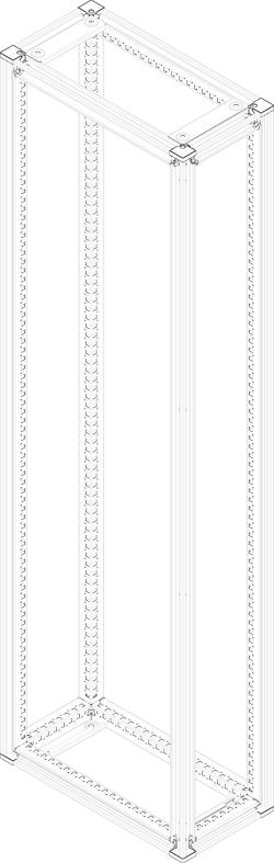 НАПОЛЬНЫЙ ШКАФ SF БЕЗ МОНТАЖНОЙ ПЛАТЫ 2000x300x600