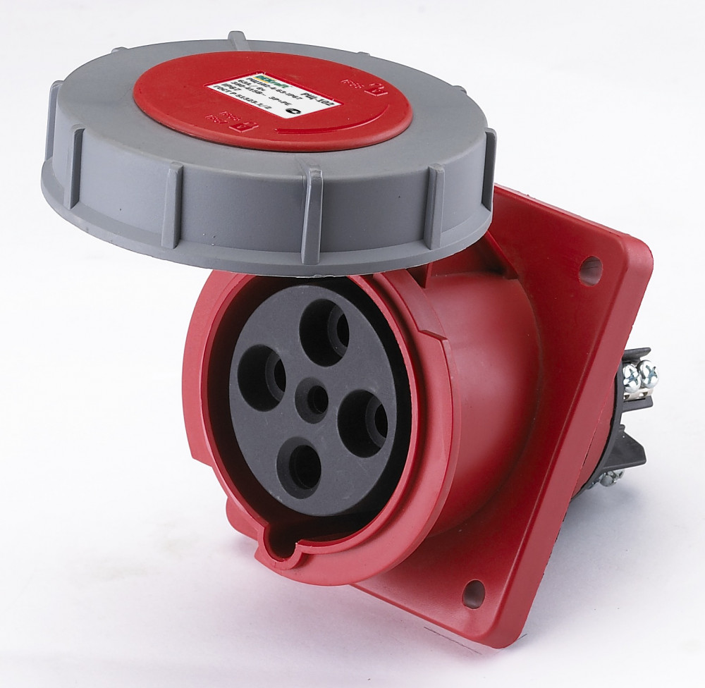 Розетка щитовая 435 3Р+РЕ+N 63А 380В IP67 РЩ-102