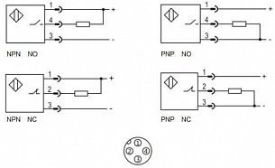 LANBAO FY12DPC-E2 Индуктивный датчик PNP NC 2мм разъем M12