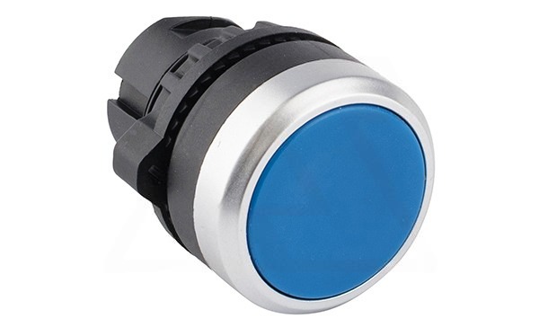Головка кнопки плоской, синяя, без фикс., IP65