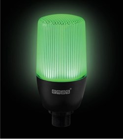 Сигнальная колонна EMAS с многоцветным модулем 24V AC/DC и зуммером, интегрированная с контроллером,кабель 2м.