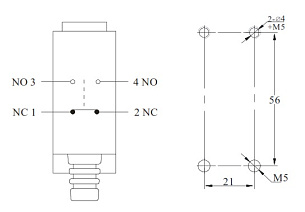 LANBAO LSAR-8168 концевой выключатель NO/NC пружинный рычаг