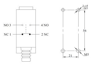 LANBAO LSAR-8168 концевой выключатель NO/NC пружинный рычаг