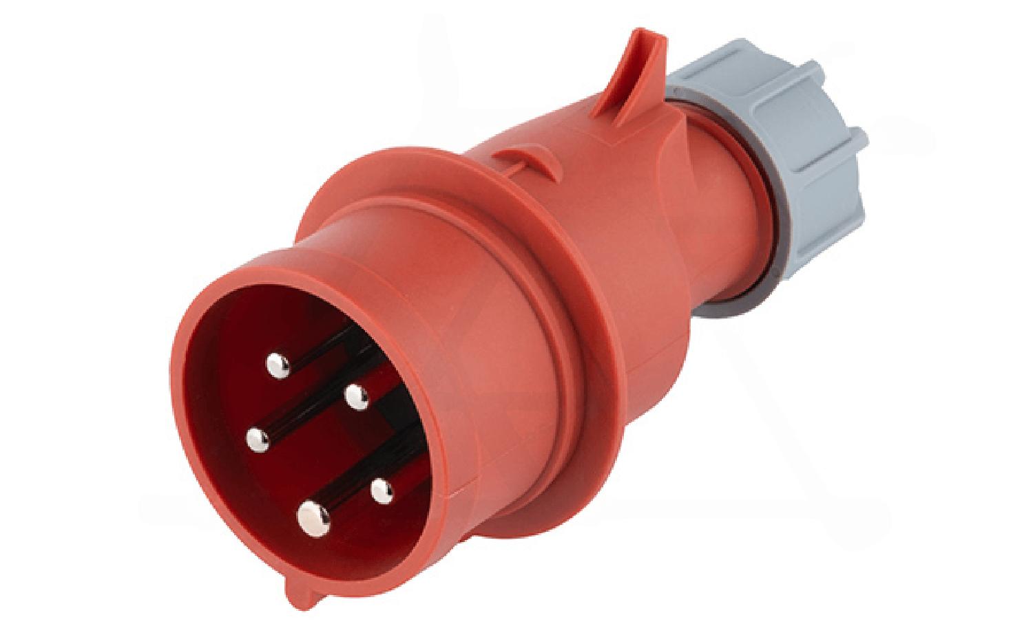 Разъем пром. силовой CEE кабельный, штекер, 16A, 3P+N+E 6h, 346_415VAC 50/60Hz, IP44, серия Hexie