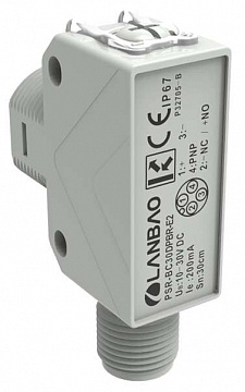 LANBAO PSR-YC10DNBR-E2 оптический датчик гибридный корпус NPN NO/NC Sn=100мм BGS (D-тип) разъем M12