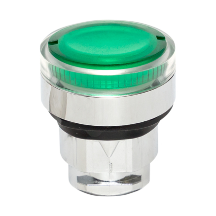 Исполнительный механизм кнопки XB4 зеленый плоский возвратный без фиксации, с подсветкой EKF PROxima