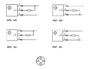 LANBAO LR30XBF15DPOA-E2 индуктивный датчик M30 Sn=15мм PNP NO PTFE разъем M12
