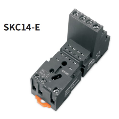 Цоколь SKC14-E, 10A(300V), винтовой зажим, черный, на рейку DIN35/панель, для RKE, RKF, R4N, MY4, 55.34, KMY4, PT4, RCM5