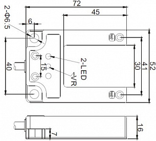 LANBAO PU30-TDNB вилочный оптический датчик 30мм NPN NO/NC кабель 2м